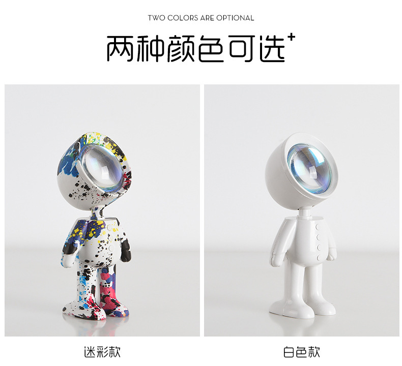 网红爆款日落夕阳灯机器人宇航员氛围灯ins彩虹落日夕阳灯小夜灯详情5