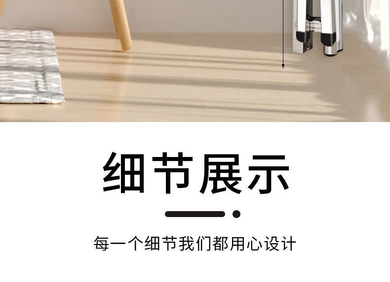 Stainless steel clothes drying rack, floor-standing folding double-pole balcony hanging rack, indoor and outdoor clothes drying rack, X-shaped telescopic clothes drying pole pic 10