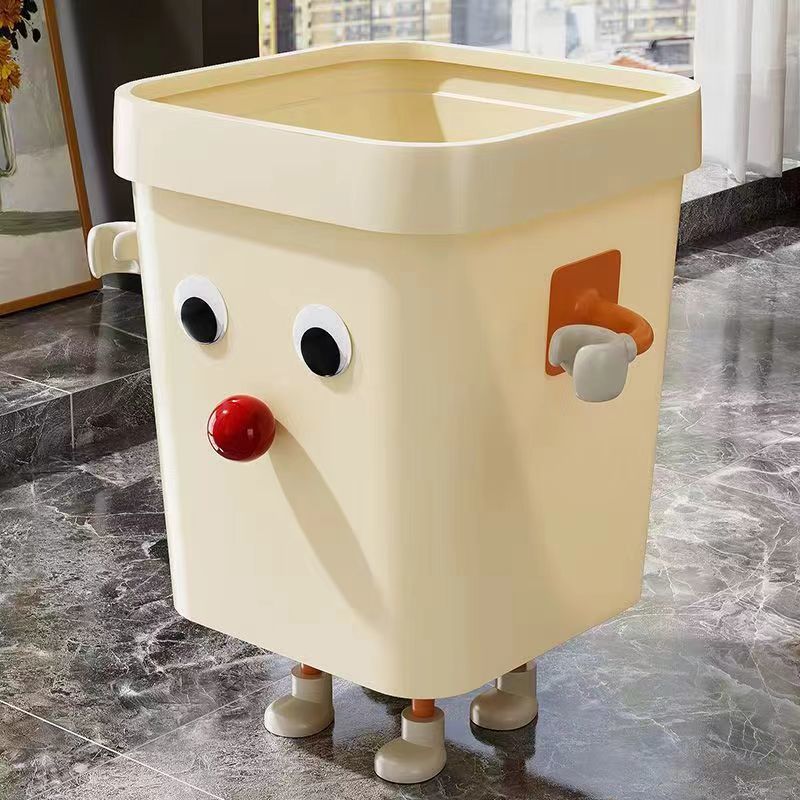 高颜值搞怪风垃圾桶家用可爱创意客厅卧室厨房大容量卫生间纸篓桶详情50