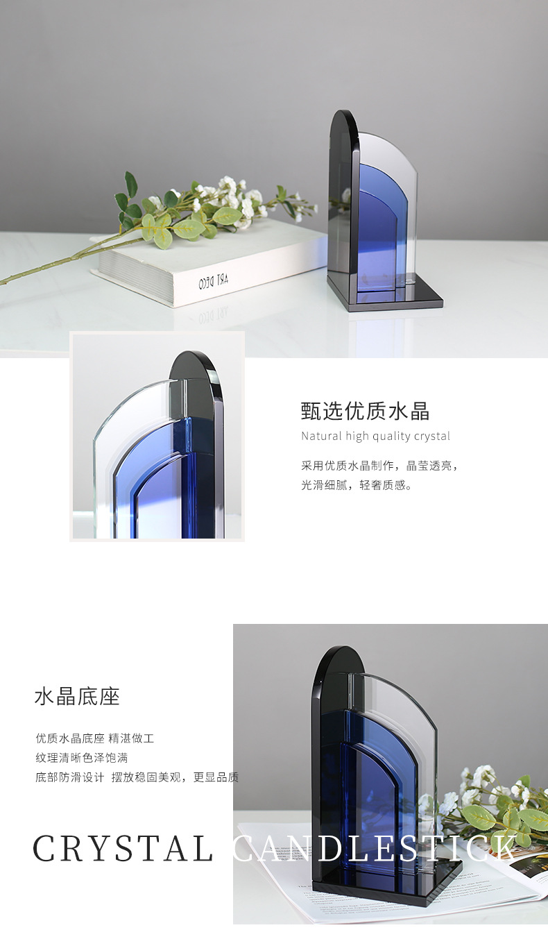Modern light luxury minimalist model room, office, study, bookcase, creative geometric crystal books, bookshelf decorations pic 25