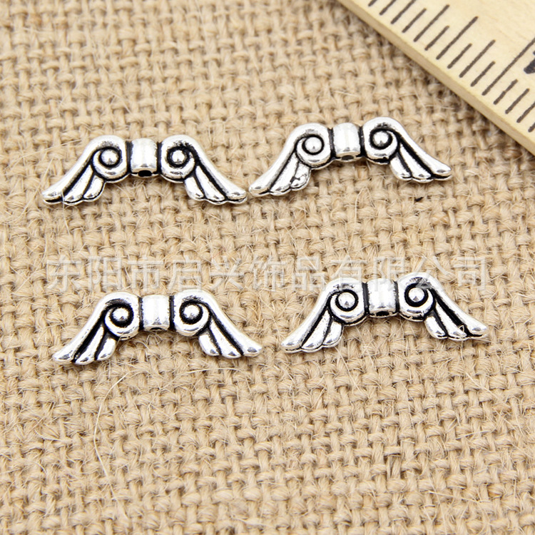 DIY jewelry accessory manufacturer wholesale imitation silver alloy angel wings pic 6