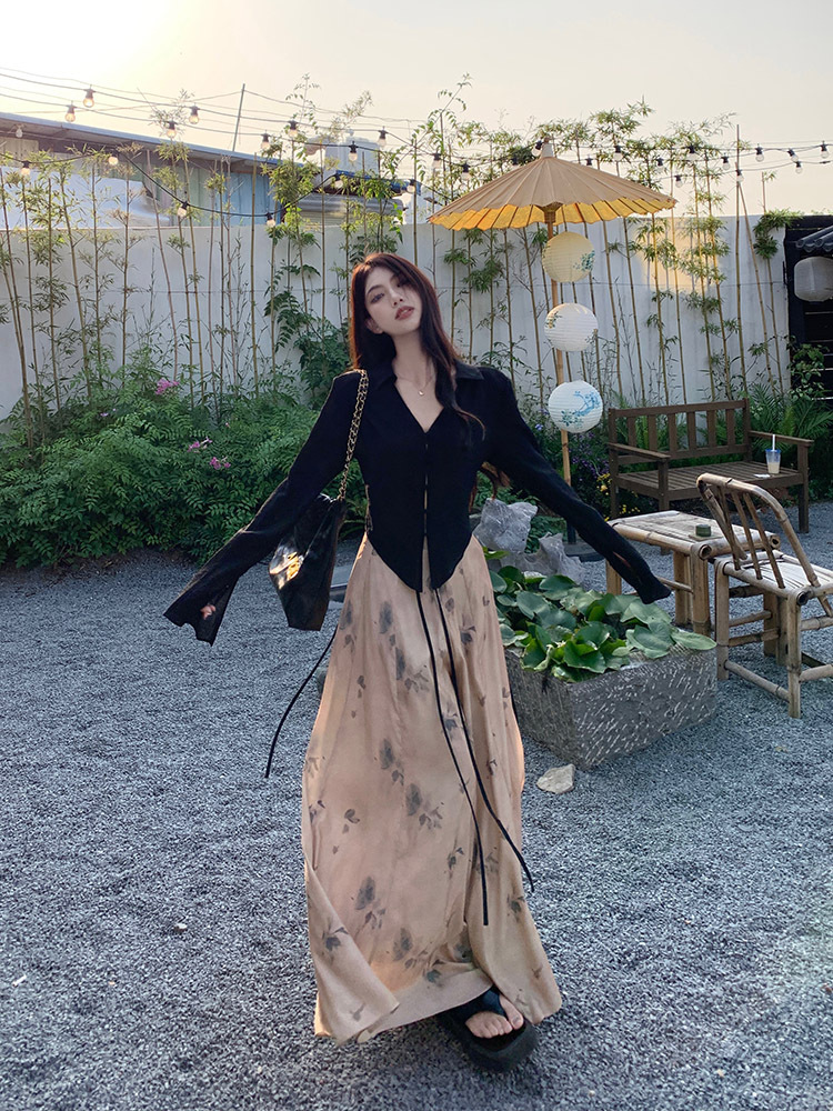 A new Chinese-style long-sleeved shirt set for women in spring and autumn, with a cool and Zen-like atmosphere. A two-piece skirt and trousers set pic 34