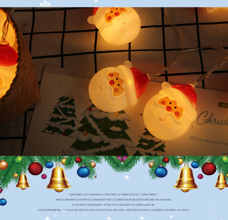 Cross-border best-selling led Christmas snowman light string, Santa Claus festival small colorful lights, girlish heart decoration string lights pic 11