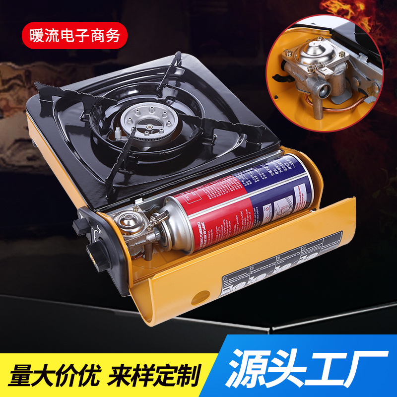 Factory direct supply outdoor barbecue grill, stainless steel lotus burner, portable camping baking stove, anti-air flow stove pic 9