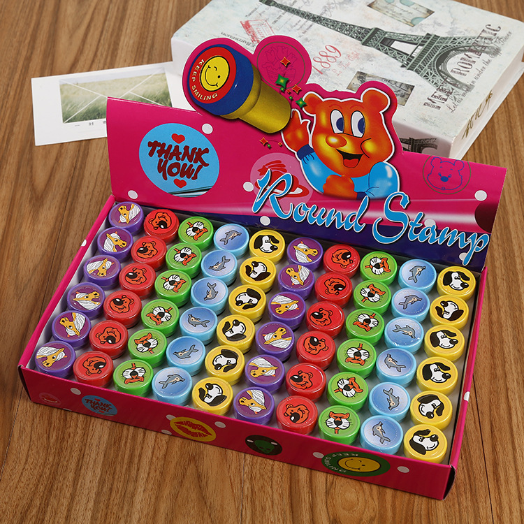 Factory direct sales of cartoon animal series toy stamps pic 3