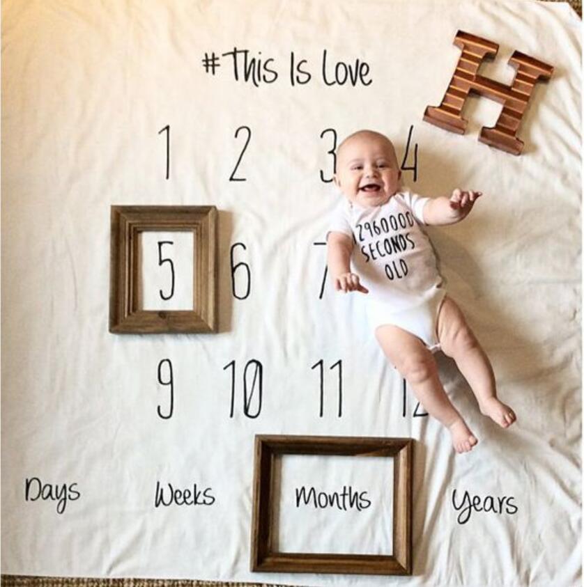 Baby milestone month photography background cloth, baby creative digital photography blanket background cloth, photography props pic 24