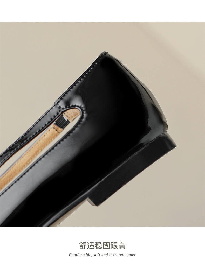 New Spring and summer one-strap flat shoes, simple golden sheepskin, shallow-mouthed, chanel-style, for ladies with square toe single shoes pic 25