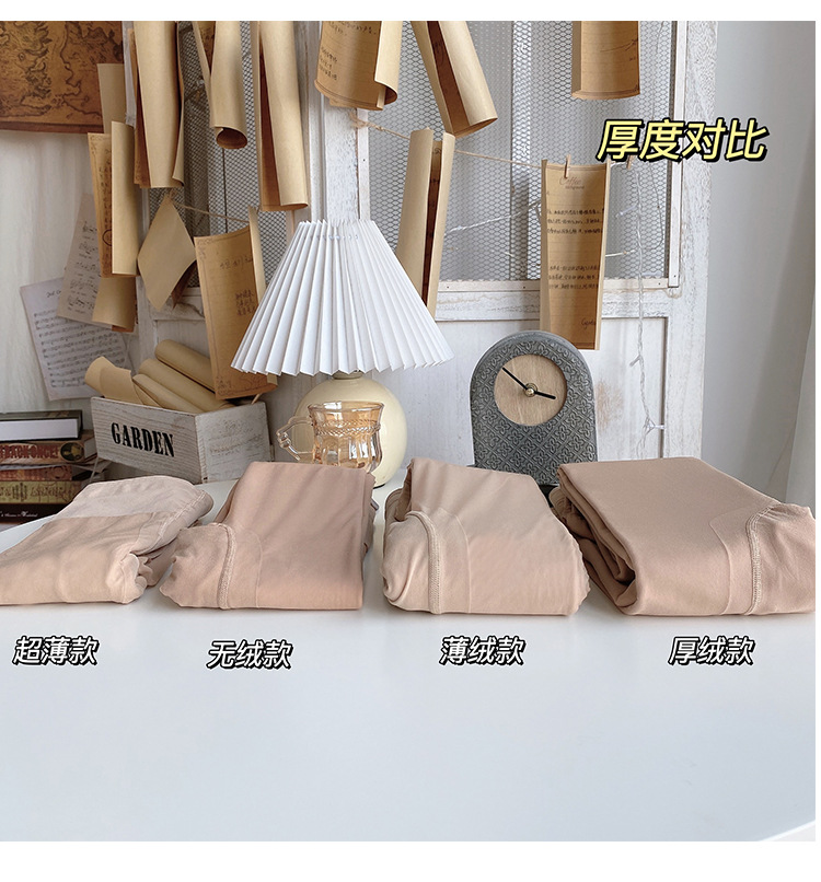 Double-layer bare-leg wonder, flesh-colored women's spring and autumn thin silk stockings with a supernatural nude feel, fleece base tights, thickened for autumn and winter pic 44