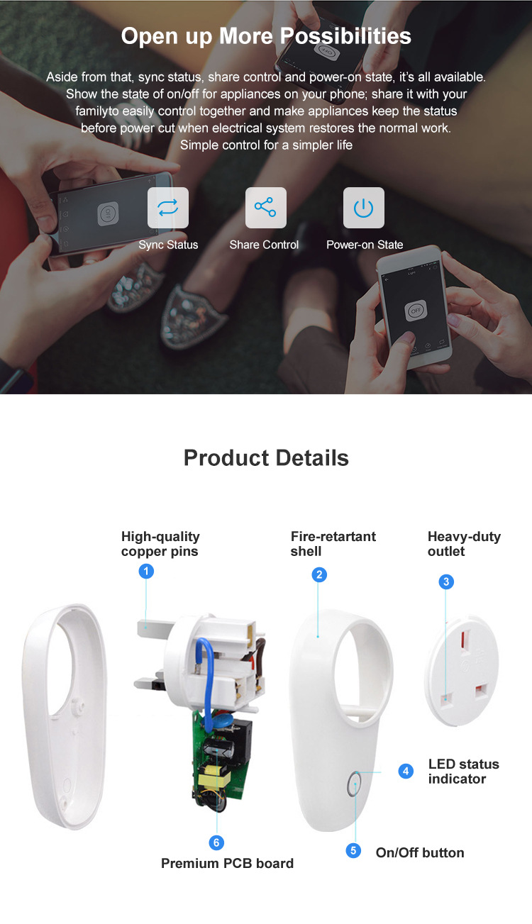 SONOFF S26TPL(IT) E-Micro Link WiFi Smart Socket pic 2