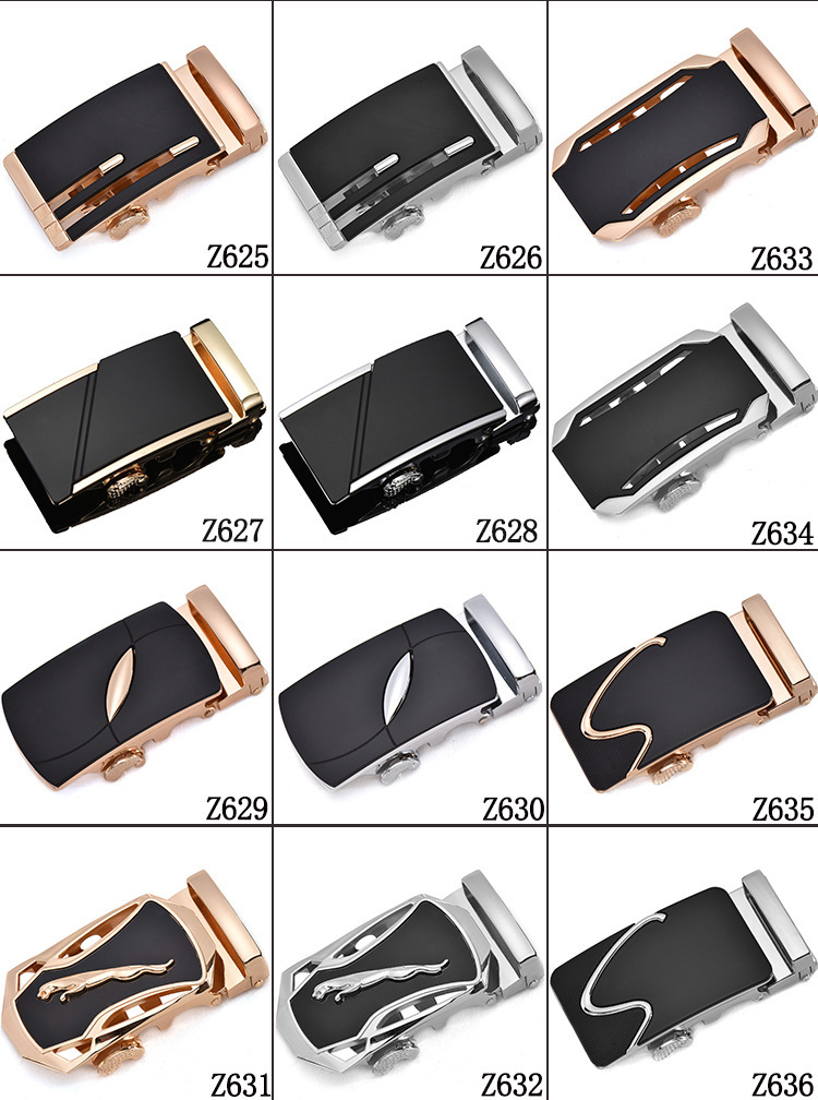 Factory direct supply belt buckle, 4.0 width, can be ingot into LOGO zinc alloy waist head, spring buckle, automatic QQ head pic 5