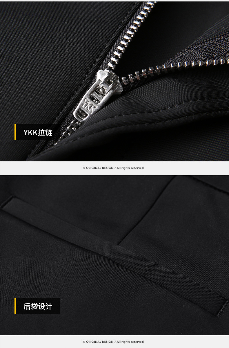 High-end business casual pants for men 2022 autumn and winter, thickened long pants, youth straight, elastic, wrinkle-free and drape dress pants pic 58