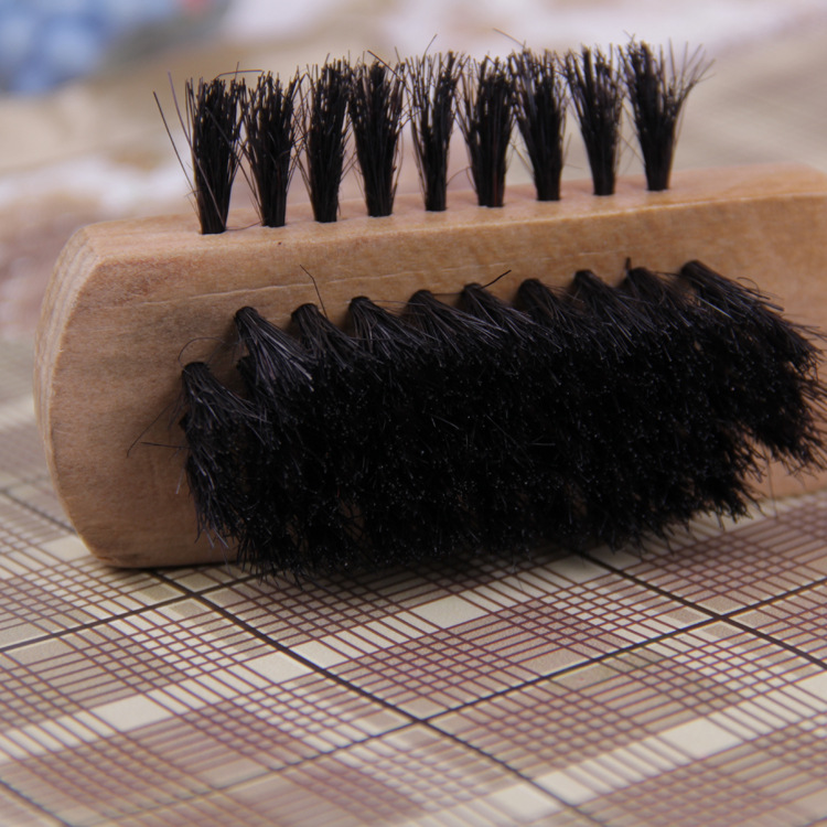 8303 wooden handle shoe polish brush factory direct sales, black bristle shoe brush, shoe polish brush pic 8