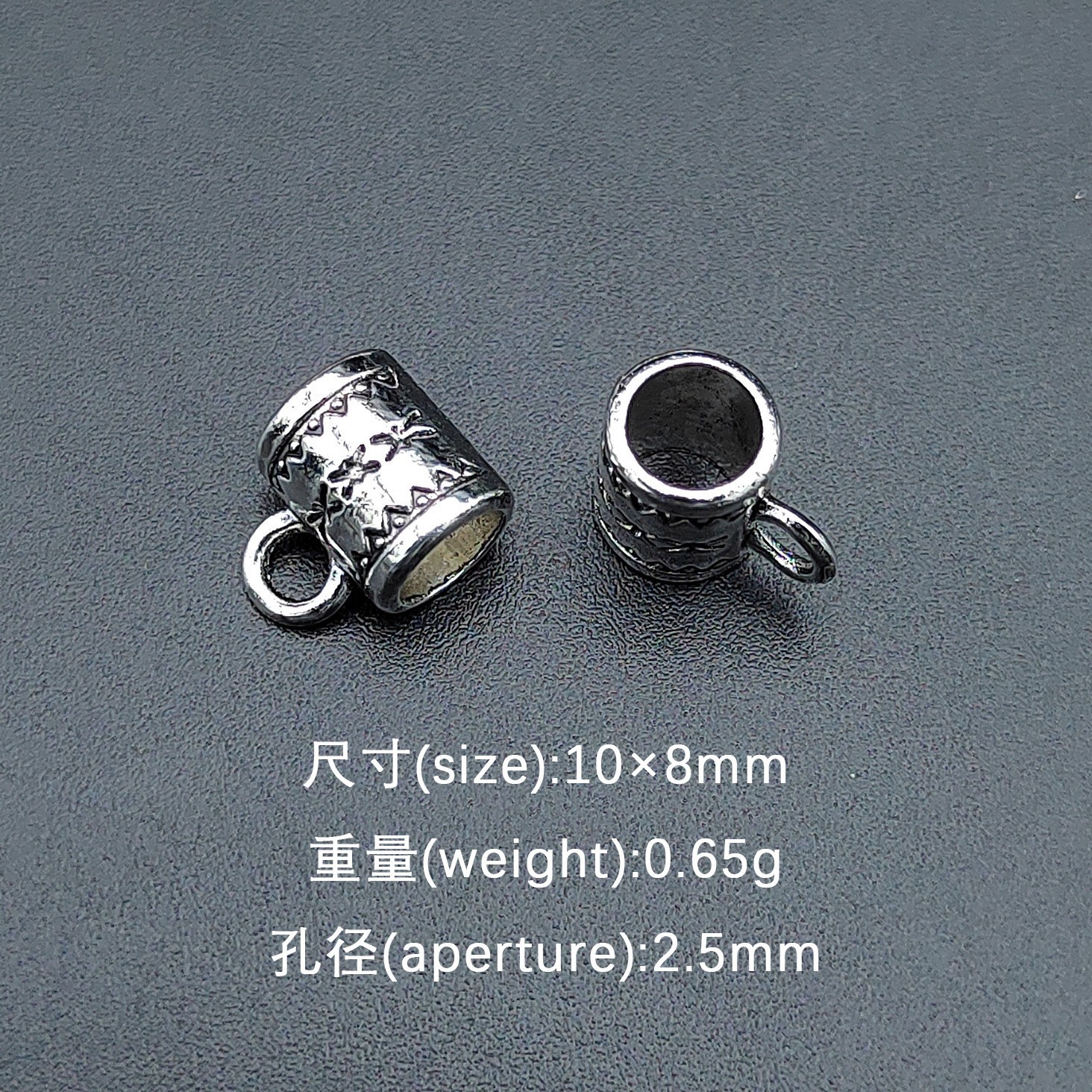 欧美DIY锌合金饰品配件手工串珠 项链吊坠装饰隔珠大孔径三通串珠详情2
