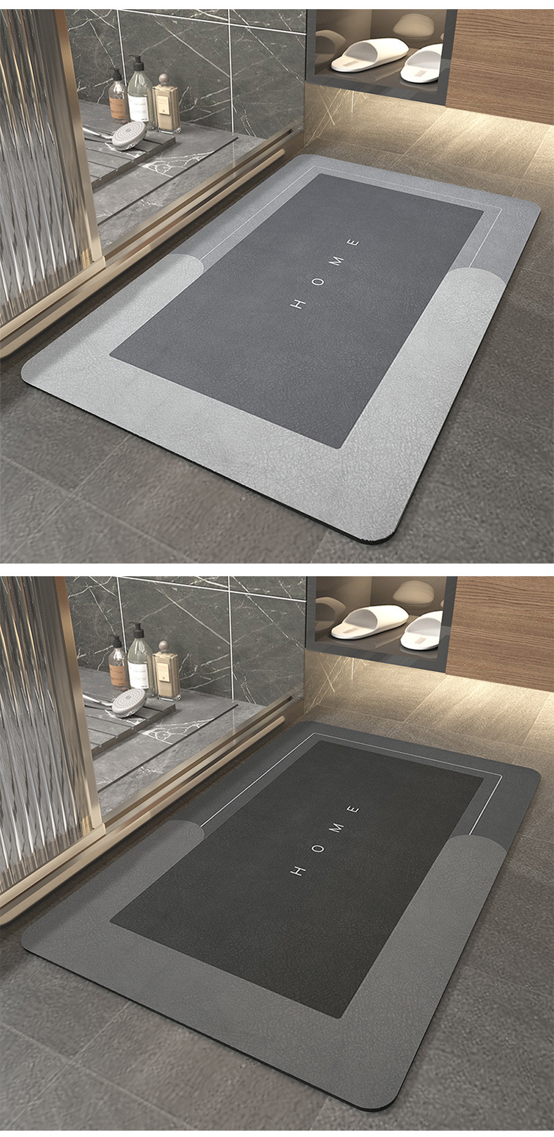 Nuevo baño de cocina doméstica velocidad de absorción de agua estera de piso seco estera antideslizante alfombra de baño en la puerta estera de piso a prueba de aceite práctico y duradero pic 16