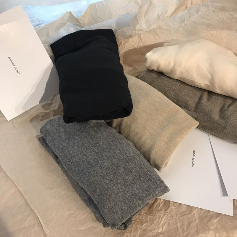 Gentle to the core ~ Soft and fluffy cashmere texture, round-neck basic long-sleeved T-shirt base layer wholesale consignment pic 12