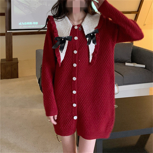 早秋慵懒风宽松休闲百搭长袖外套上衣2022新款时尚针织连帽开衫女详情4