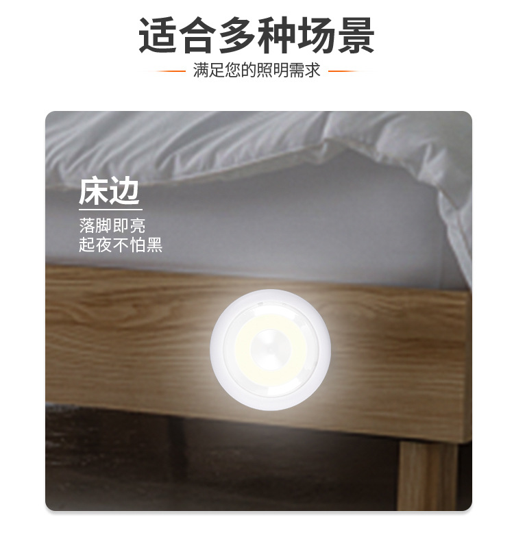 Cross-border COB sensor lights, cabinet lights, wardrobe lights, touch lights, LED corridor and wall lights, LED pat lights pic 6