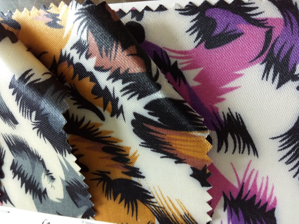 Tinted printed leopard print printed foam printed fabric foam coated pvc pic 4