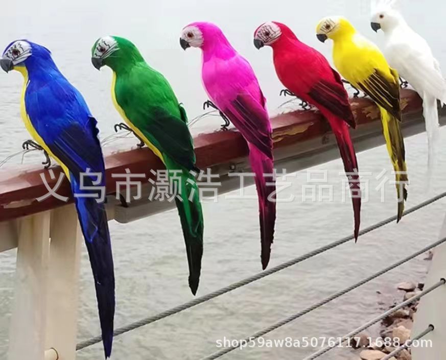 源头工厂供应仿真鹦鹉金刚鹦鹉仿真小鸟鸟蛋羽毛鹦鹉田园装饰鹦鹉详情1