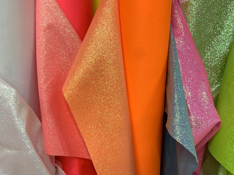 Polyester stretch fabric, toy fabric, seven-color powder headwear, hair accessory, bag fabric, Gree magic color laser fabric pic 7