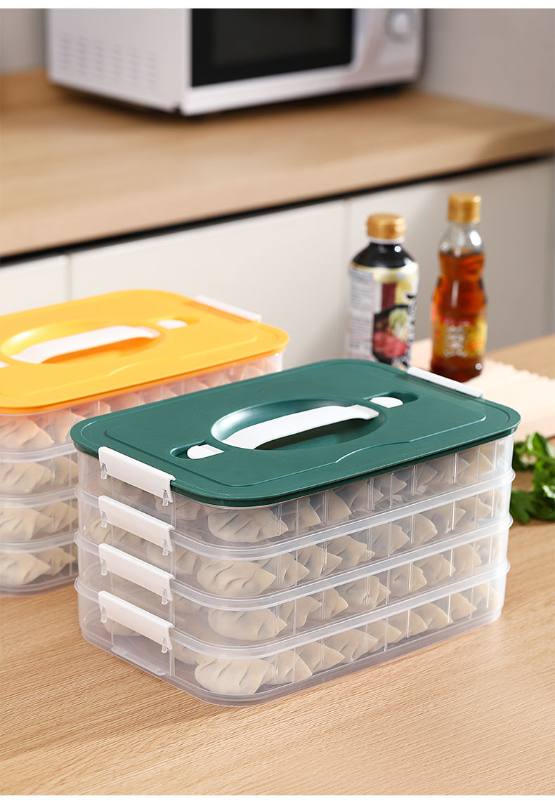 C67专用冻饺子盒多层食品级混沌盒冷冻盒家用饺子托盘保鲜盒详情12