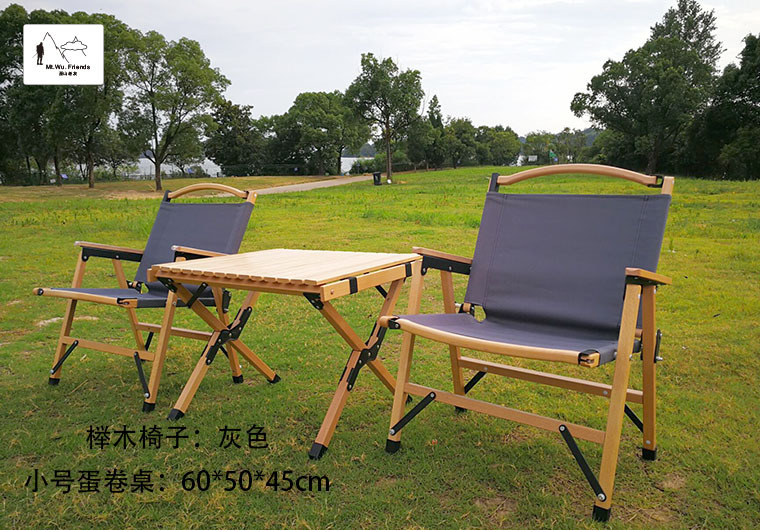 Wushan Old Friend imported beech wood outdoor folding Chair, portable camping and Leisure chair kermit Chair pic 9