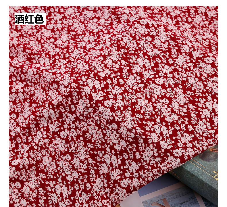 2020 new style chiffon dress floral print fashion fabric with small floral prints on all four sides in stock pic 24