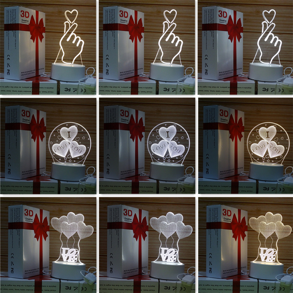 跨境爆品 3d小夜灯儿童卧室插电led灯亚克力氛围礼物月球外贸台灯详情12