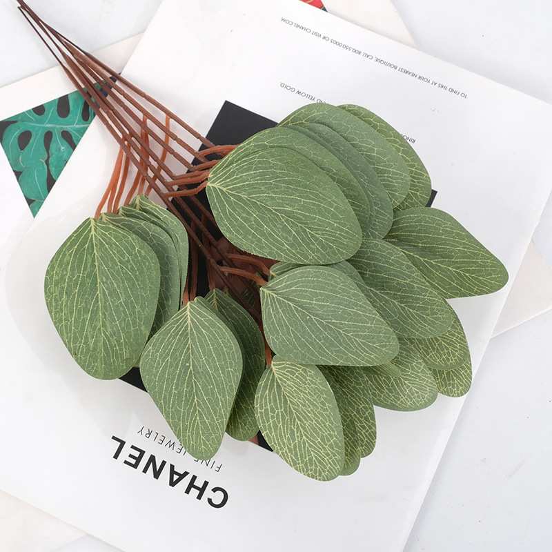 新款热销仿真叶子仿真绿植花叶装饰摆件6片绢花叶仿真绿植叶详情4