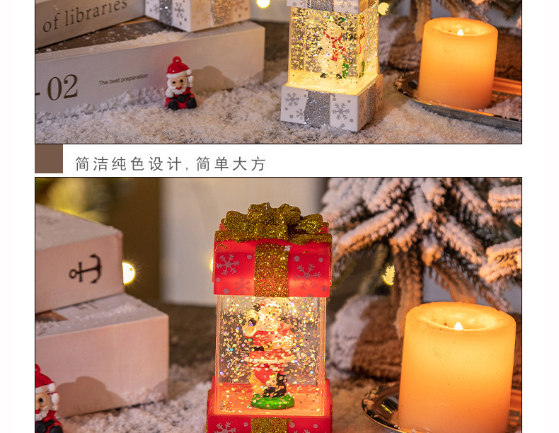 Christmas decorations: crystal balls, Christmas gift boxes, illuminated lights, elderly people, snowmen, small wind lanterns, creative Christmas gifts pic 10