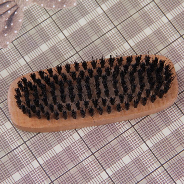 Factory direct sales of high-quality daily-use black nylon silk wool oval shoe brushes, leather shoe brushes, sports shoe brushes and oiling brushes pic 5