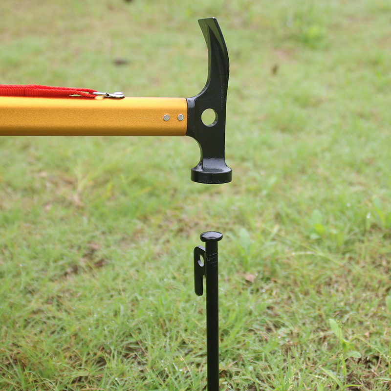 Outdoor hammer, aluminum alloy handle hammer, canopy nail remover, camping tent ground hammer, multi-functional mountain climbing and camping hammer pic 2