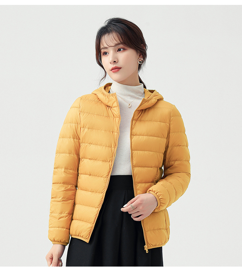 Japón U home el mismo estilo otoño invierno con capucha abajo mujer 90 pato blanco abajo ligero cálido casual versátil abrigos hombres pic 26