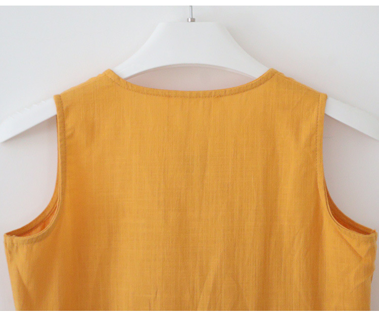 New candy-colored sleeveless vest dress for middle school girls in summer 2024, long beach dress for middle school children pic 26