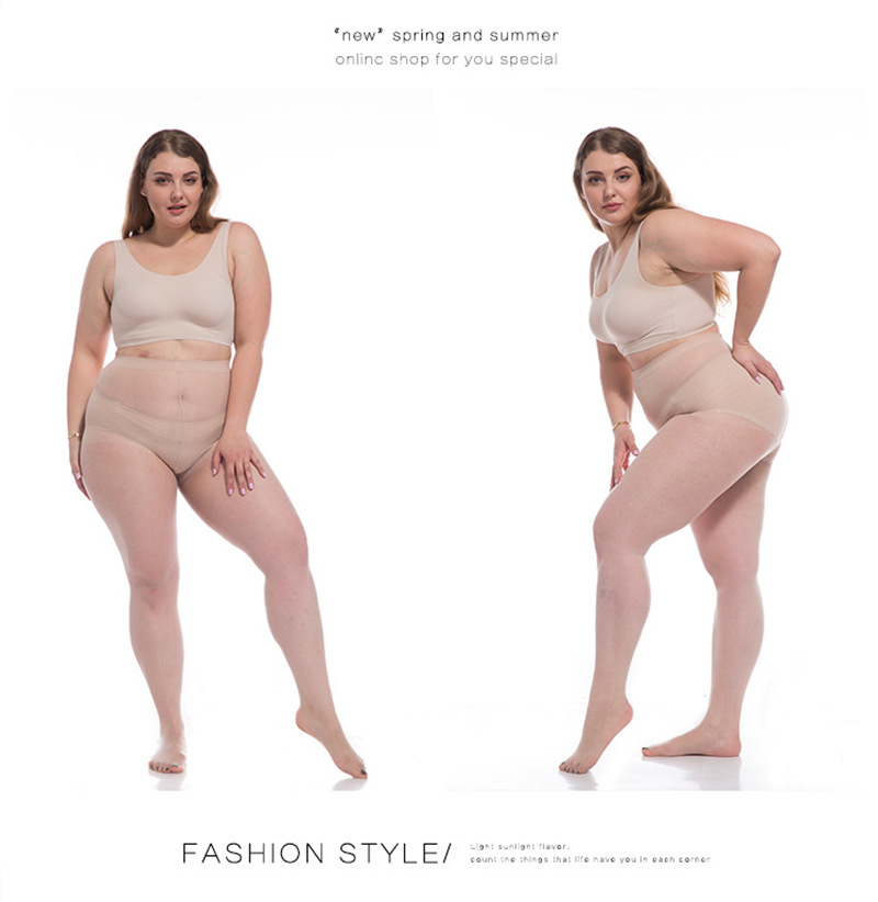 特大码丝袜加肥加大300斤防脱丝菠萝袜胖MM200斤薄款任意剪连裤袜详情19