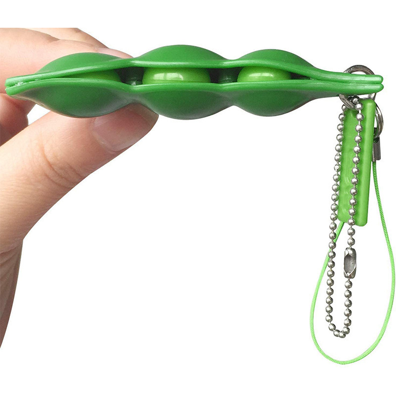 Squeeze Edamame, Squeeze Fun, Relieve stress and release Edamame, unlimited Edamame toys, Stress-relieving Pea Pods, keychains, Cross-border pic 8