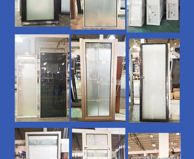 Supplying narrow-frame aluminum alloy swing doors in stock, kitchen glass, bathroom doors, bedroom, toilet doors, and bathroom doors factory pic 21