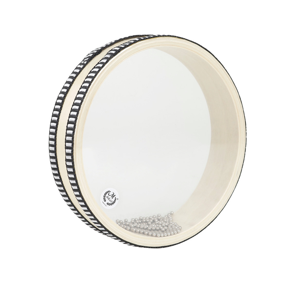 Wholesale of 6-inch double-sided transparent wooden black-edged wave drum instruments from Mebet, Orff percussion instruments for the big wave pic 4