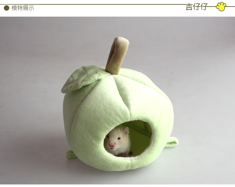 蜜袋鼯宠物窝厂家小宠吉仔仔保暖冬天荷兰猪苹果鸟巢天竺鼠水果棉详情17