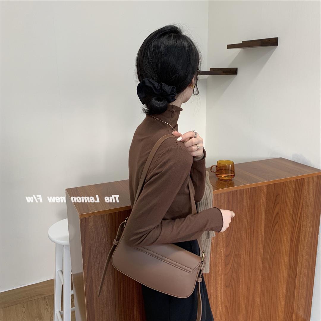 秋冬新款女装高领卷边打底衫糖果色修身保暖基础款仿羊绒衫毛衣女详情95