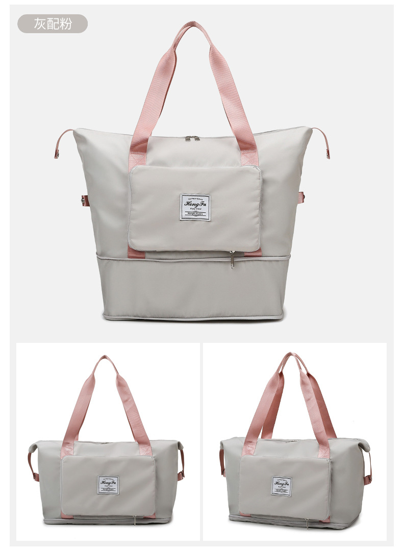 Wholesale dry and wet separation sports hand-held shoulder bags, yoga and fitness bags, folding and storage large-capacity travel bags, LOGO pic 44