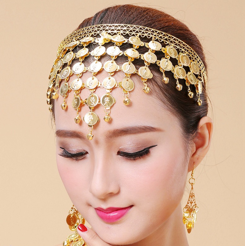 批发肚皮舞蹈服装发卡发夹印度舞蹈表演出配饰品头箍首饰头饰发箍详情13