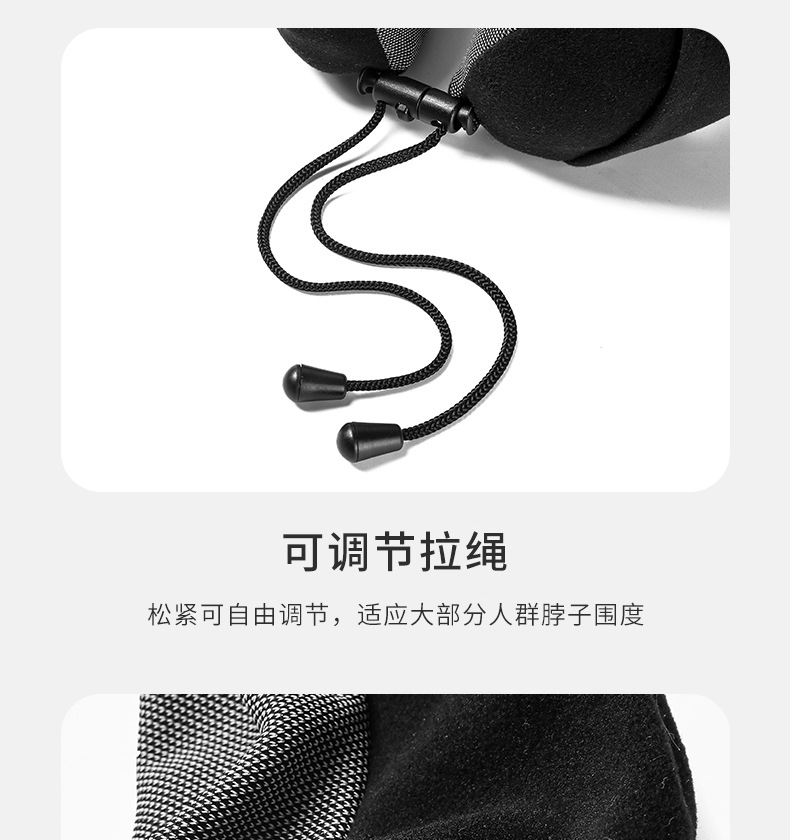 Cross-border bestsellers: Magnetic fabric memory foam U-shaped pillow, airplane neck pillow, travel storage neck pillow, Logo available upon request pic 28