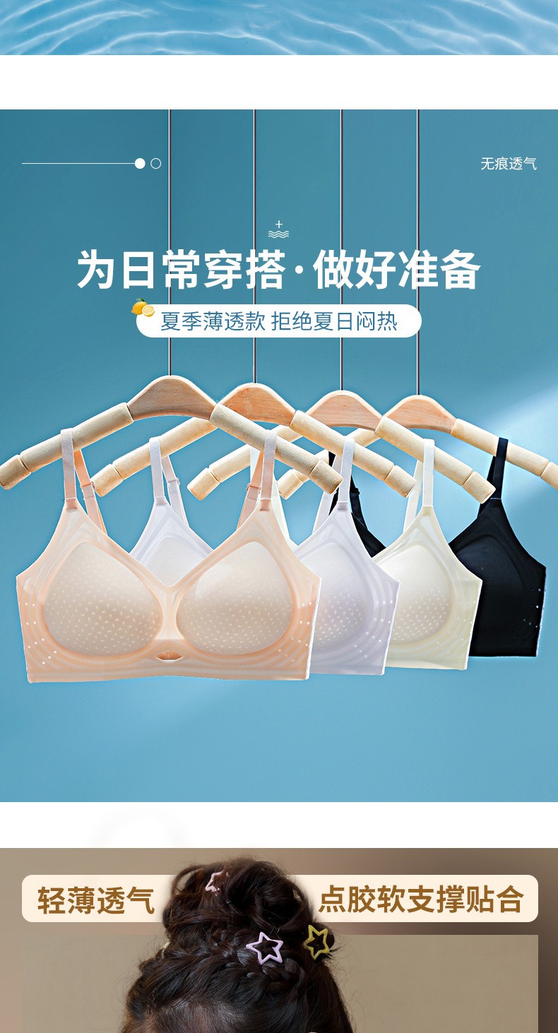 无痕内衣超薄款女夏聚拢显大提拉上托防下垂舒适无钢圈软支撑文胸详情8