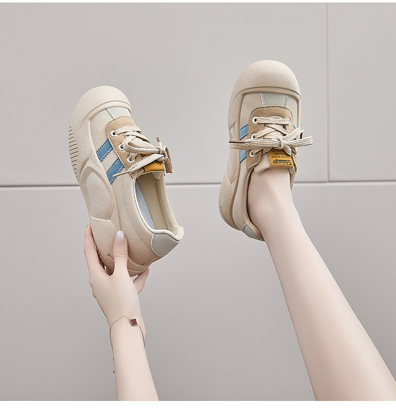 2024秋季小白鞋新款韩版ins女学生增高厚底运动板鞋休闲鞋KT2682详情23