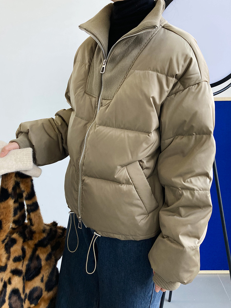 Luxi 2022 New Design sense stand-up collar short Down jacket for petite women 90, white duck down jacket Y33 pic 53