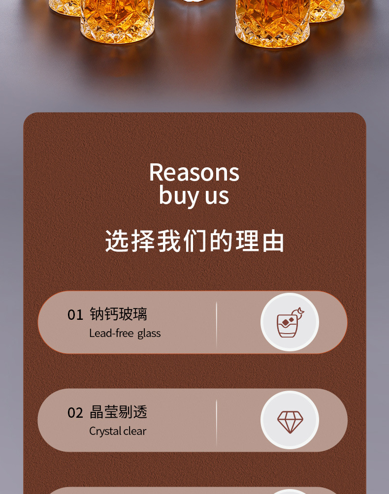 拜杰威士忌酒樽套装玻璃洋酒杯6个装烈酒杯创意啤酒杯现货批发详情2