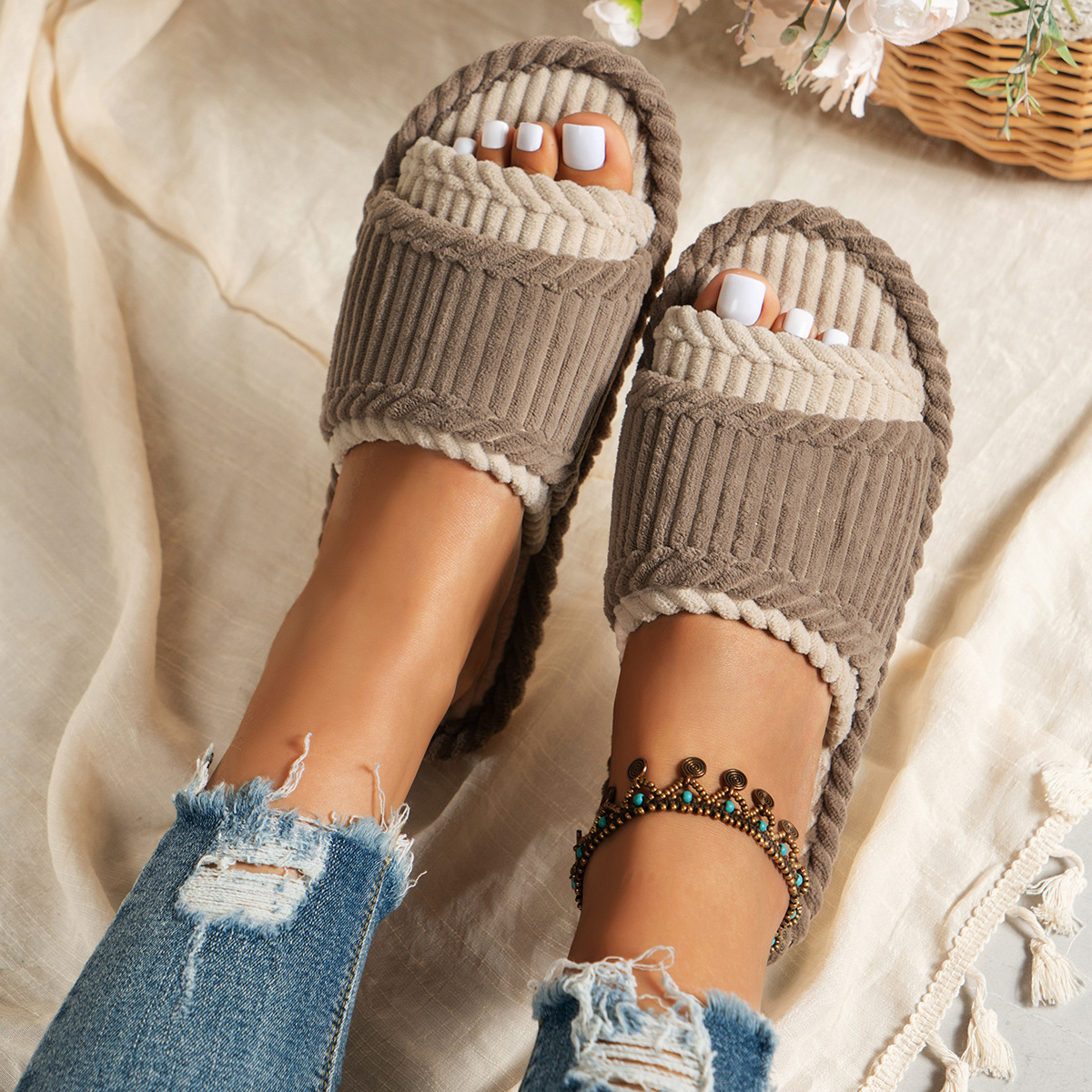 亚麻拖鞋女春秋四季室内家用棉麻踩屎感居家居防滑夏季男情侣批发详情6