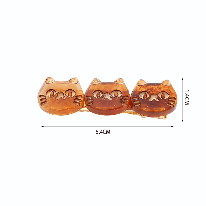 New cute cartoon cat hair clips, acetic acid invisible ducktail clips, hair clip clips, bangs clips and broken hair headwear pic 8