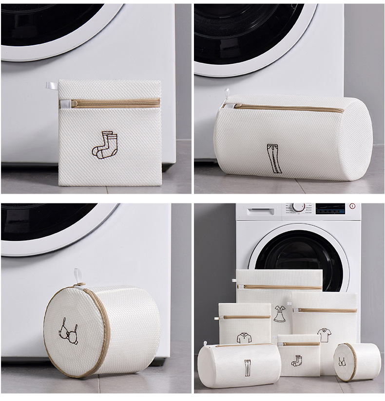 现代简约风洗衣袋批发刺绣三明治文胸袋加厚防变形印花内衣洗衣袋详情15